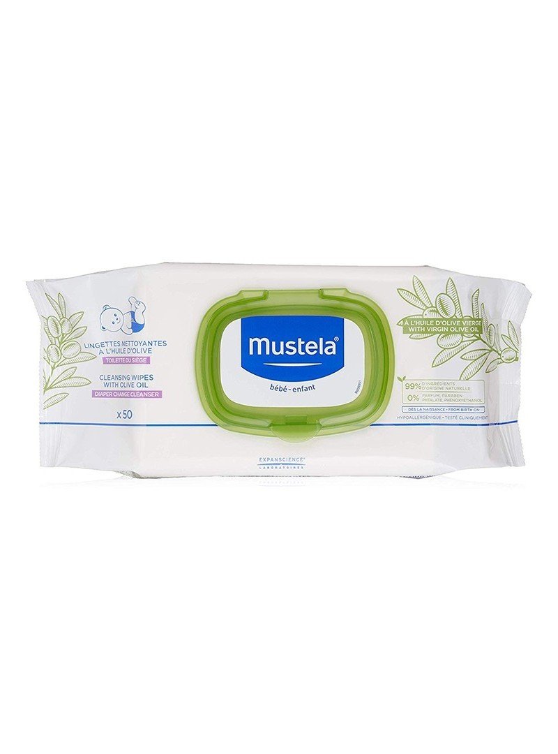 Mustela Cleansing Wipes Zeytinyağlı Islak Mendil 50 Adet